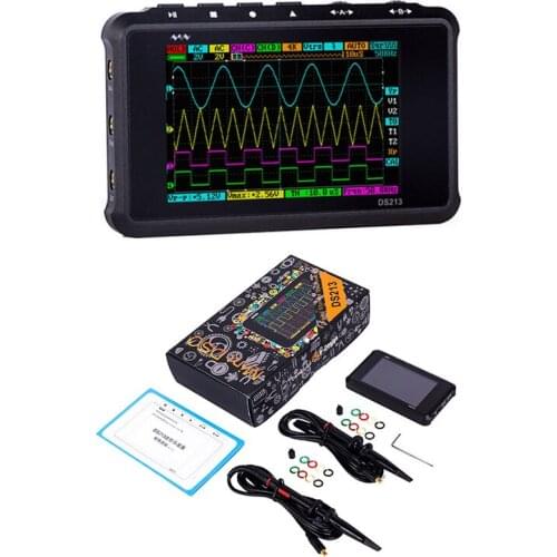 DSO203 upgrade DS213 4 Channel 100MS/s MINI DSO213 Professional Portable Digital Oscilloscope Digital DSO 213