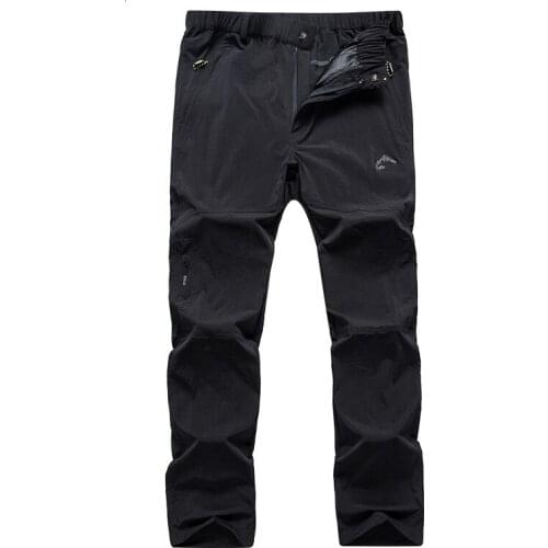 Hot 2019 Outdoor Summer Mens Sport Trousers Fishing Quick-drying Mountain Windproof Waterproof Thin elastic wiaist Pants Men