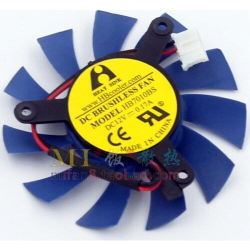 HB7010BS DC 12V 0.17A Dia. 65mm C.T.C 42mm 2-Wire 4-Pin Server Frameless Fan