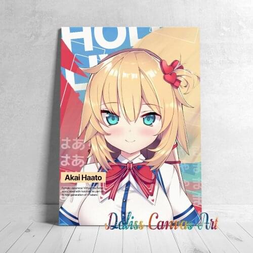 Canvas Akai Haato Anime Pictures Home Decoration Manga Paintings Poster HD Prints Wall Art Modular Living Room Framed