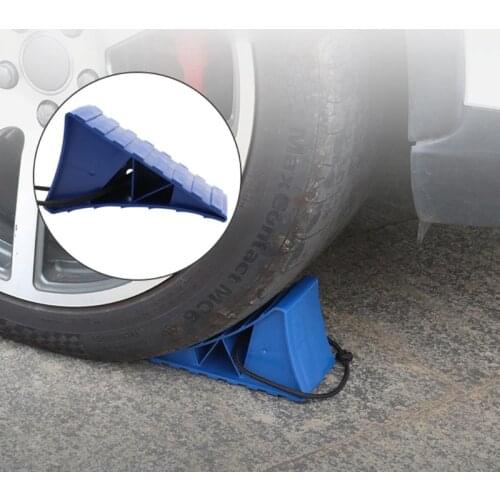 Wheel Chocks with Rope Anti-skid Stopper Non Slip Base Suitable for Most Tyre Sizes Ideal Chocks for RV Trailer 2 Pack