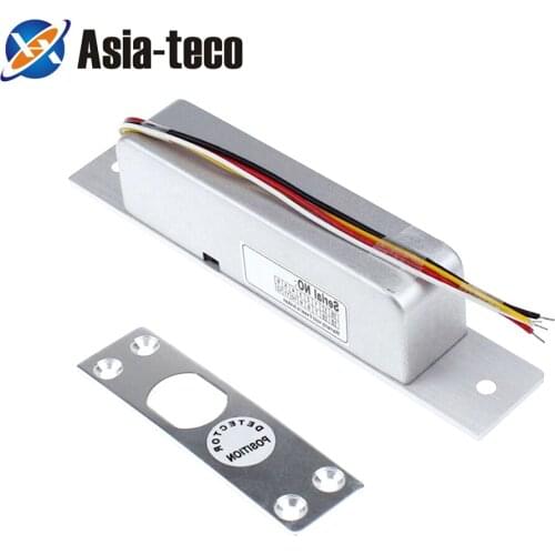 DC 12V Metal Electric Bolt Lock NC Fail Safe Mortise Electronic Access Control Lock Glass Single Door Lock