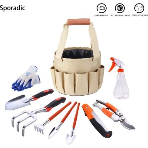 Multi-functional Garden Tools Bag Portable Water Bag and Pruning shears, shovel, etc.For Garden And Vegetable Garden Tool Set