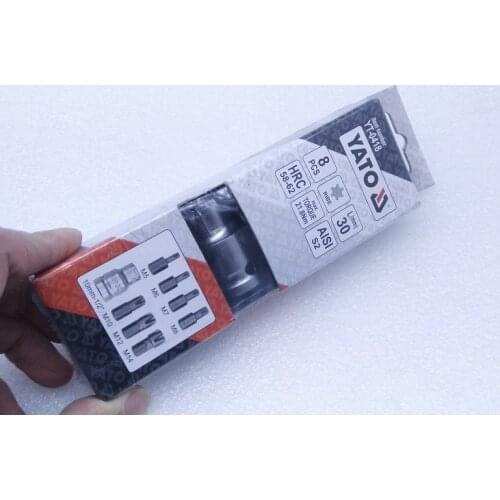 New High Quality 8pc 10mm Ribe screwdriver set Ribe Allen bits Driver bit Sets with 1/2inch Conversion sleeve