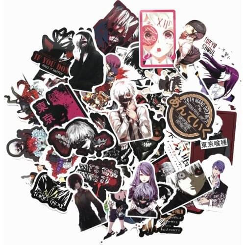 TD ZW 52Pcs/lot Tokyo Ghoul Stickers For Snowboard Laptop Luggage Car Fridge DIY Styling Vinyl Home Decor Pegatina