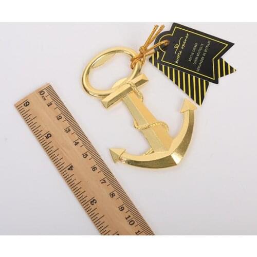 The New Golden Navigation Anchor Opener Boat Anchor Beer Opener Wedding Shower Favors Present Gift SN575