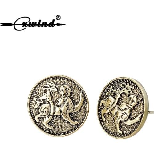 Cxwind 2018 New Fashion Animal Earring Jewelry Retro Lion Earrings Personality Geometric Female bohemian Earrings Viking Bijoux