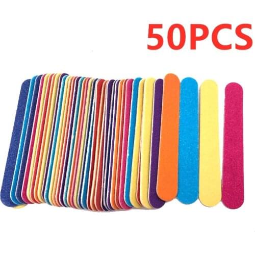 2021 New Colorful Wooden Nail File Mini Nail Files Lima Buffer Pedicure and Manicure Buffer DIY Nail Tools Nail Accesoires