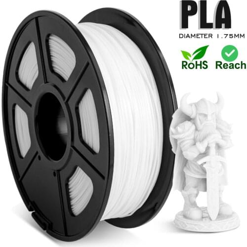 3D Printer Filament PLA White 1.75MM Tolerance +-0.02MM 1kg/2.2lbs PLA Material for 3D Printer Plastic eco-friendly
