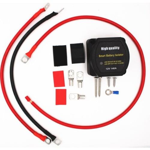 12V Relay Dual Battery System Isolator 140AMP Voltage Detection Split Type Charging Relay Switch VSR For RV Yacht Buggy ATV
