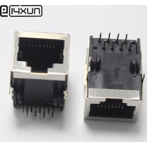 2pcs 21mm RJ45 Network Interface jack 59 Single Port RJ45 Female Socket Connector Interface