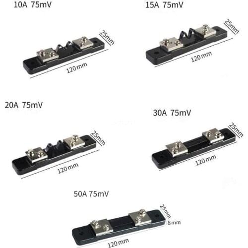 OOTDTY FL-2 DC Current Shunt 10/15/20/30/50A 75mV Shunt Resistor for DC Current Meter Ammeter