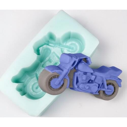 PRZY Mould Silicone Scooter Molds Motorcycle Mold Soap Molds Handmade Fondant Soap Clay Resin Candle Mould