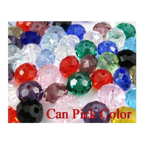 4mm 1000Pcs/lot whurtt Mixed Faceted Rondelle Glass Crystal Beads spacer Colored Bracelet necklace Jewelry Making