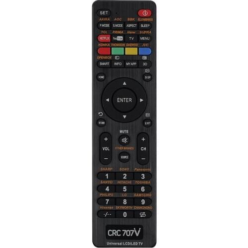 Universal Remote Control for Samsung Sony LG Sanyo Hitachi Toshiba Haier JVC LED LCD TV LR-LCD 707E CRC707V Controller