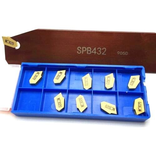 High-quality SPB226 SPB326 SPB332 SPB432 1PCS + 10PCS SP200 SP300 SP400 Slotted SPB and Cutting Insert Lathe CNC SPB Tool Holder