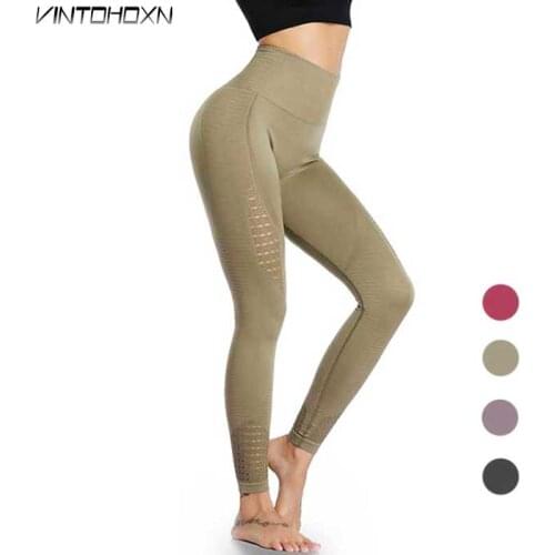 Women Long Running Tights Pants Trousers Yoga Workout Sport Fitness Sports Gym High Waist Clothing Leggings For Female WA45