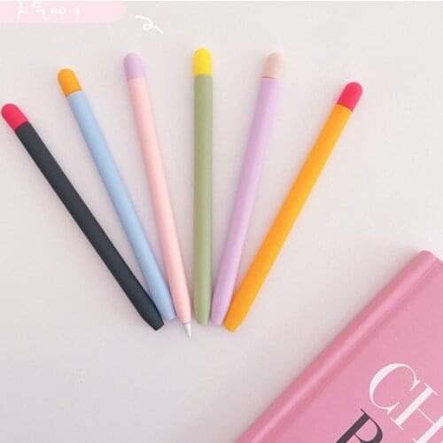 1PCs Portable Soft Silicone Case For Apple Pencil 2 1st 2nd Case Pencil case Tablet Touch Stylus Pen Protective Cover Pouch