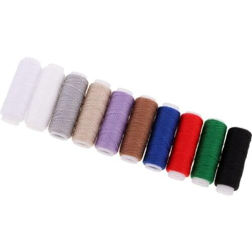 10 Spool 20S/3 Heavy Duty Jeans Line Sewing Thread Cord For Shoes Bag Hard Craft