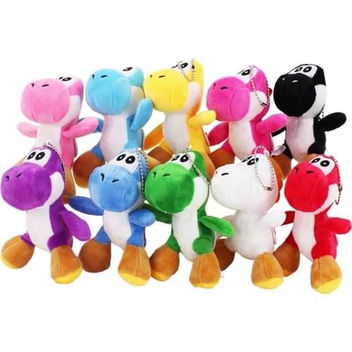 12cm Anime Game Yoshi Kawaii Cute Animals Pets Tortoise Plush Peluche Soft Stuffed Toys Dolls Pandent Keychain Kids Gift