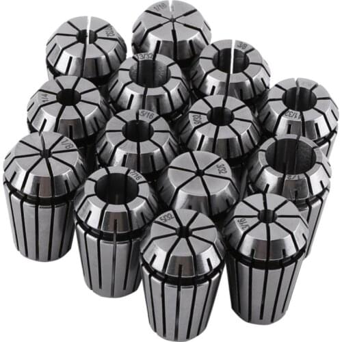 14Pcs/Set ER20 Spring Collet Set for CNC Engraving Machine and Milling Lathe Tool 1/16"~1/2" Workholding Engraving Collets NEW
