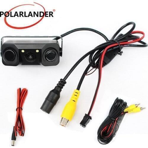2 In 1 Car Rear View Camera Car Camera Parking with 2 Sensore for Parking Camera Backup Radar System