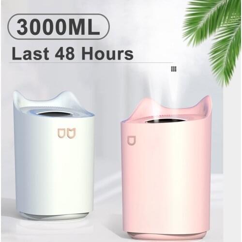 3000ml Home Aromatherapy Diffuser Room Fragrance Air Humidifiers Coloful LED Light Home Essentials Low Noise Fragrance Diffuser