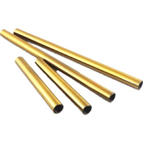 4pcs/lot antique gold m10 female thread inner thread metal hollow tube for Lighting accessories Both ends has the inner thread