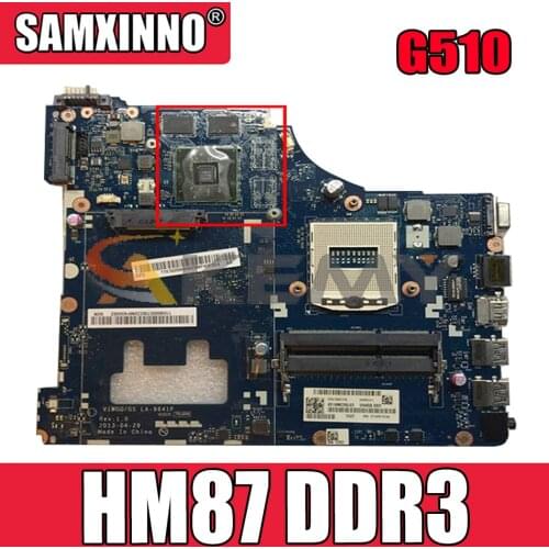 Akemy For Lenovo G510 VIWGQ/GS LA-9641P Laptop Motherboard PGA947 HM87 DDR3 Standalone Graphics Card 100% Test Work