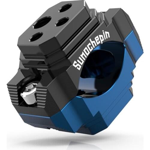 Motorcycle Multifunction Handlebar Riser Accessories Bumper Clamp Bracket Adaptor Titanium fit Spotlight Mirror GPS Phone Holder