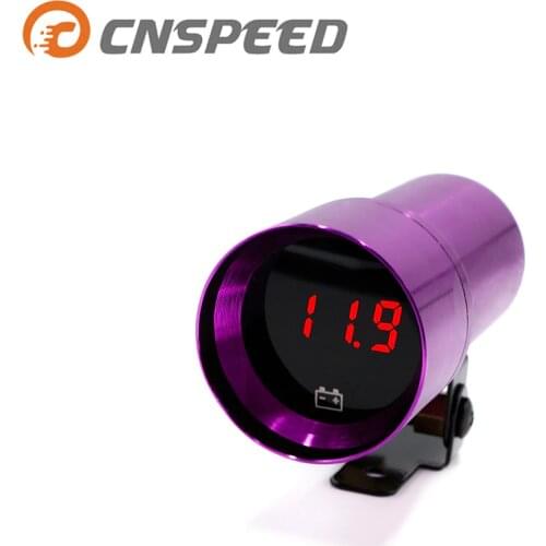 CNSPEED 37MM auto DGT8101 Digital Display Volt Smoke Voltage Red Digital Shift Light car Style Sheet Pod Red LED YC100146