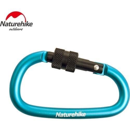 4PC/Lot 6CM D Shape Mountaineering Quickdraws Buckle Aluminum Hiking Carabiner Keychain Climbing Hook For Outdoor Accessories