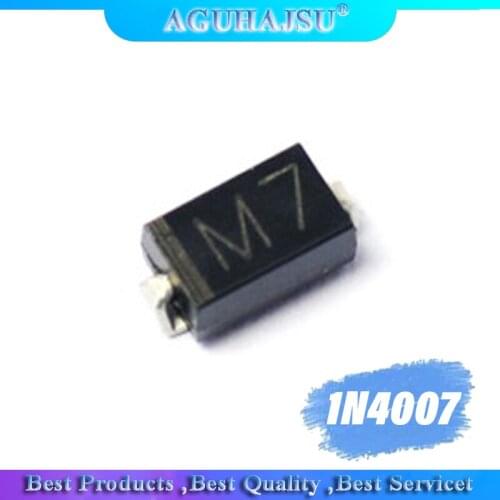 200PCS DIODE M7 1N4007 SMD 1A 1000V IN4007 Rectifier Diode