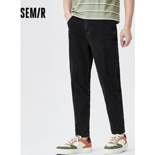 SEMIR Jeans Men 2021 Spring New Youth All-Match Korean Casual Trousers Feet Show High Pants Style