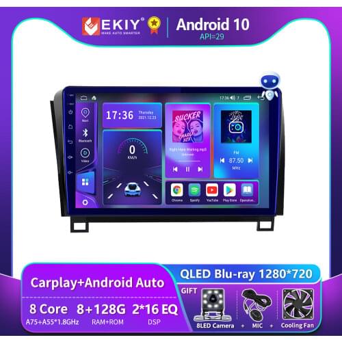 EKIY 1280*720 Blu-ray IPS DSP Android 10 For Toyota Tundra 2007-2013 Sequoia 2008-2018 Car Radio Multimedia GPS Navi Stereo DVD
