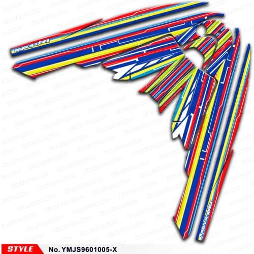 Aftermarket Full Wraps Graphics Kit for Watercraft PWC Super Jet Ski SJ 700 2002 2003 2004 to 2015, Style No.YMJS9601005-X