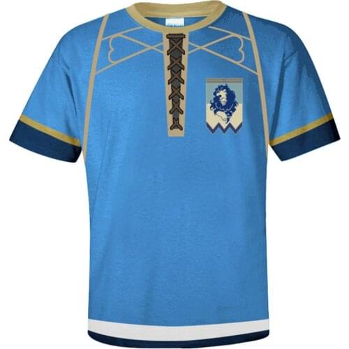 Fire Emblem Three Houses Blue lions Cosplay T Shirt Cotton Summer Streetwear T-shirt Clothes