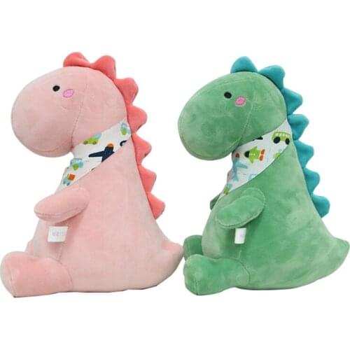 Y55B 25cm Dinosaur Toy Plush Stuffed Doll Soft PP Cotton Cartoon Pendant Novelty Couch Decor Cute Throw Pillow for Loneliness