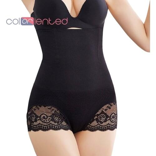 Coloriented Tummy Control Panties Shaper High Waist Lace Seamless Postpartum Corset Belt Trainer Support Dropship Service