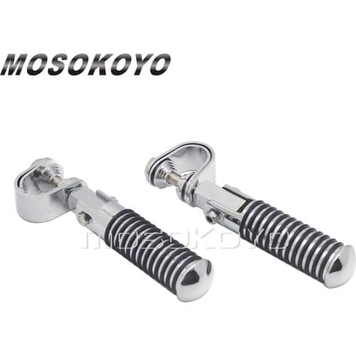 Motorcycle Footrest Mount 1-1/8" to 1-3/8" U-clamp Engine Guard Crash Bar Footrests Clamp Highway O-Ring Footpegs Peg for Harley