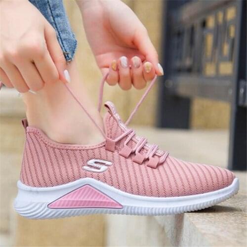 Women Casual Shoes Spring Autumn Sneakers Ladies Casual Walking Vulcanized Shoes Fashion Mesh lace-up Women Shoes A536