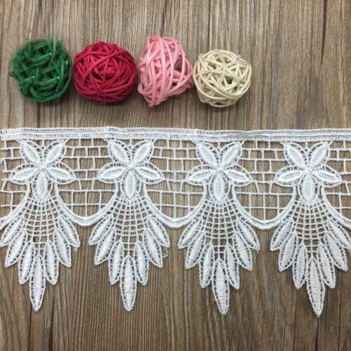 15Yards Hot Sale Handmade DIY White Lace Trimming High Quality Guipure Tela Blanco Lace Ribbon Wedding African Cord Lace Fabric