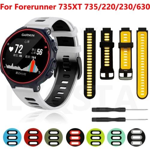 Outdoor Wristband For Garmin Forerunner 735XT 735/220/230/235/620/630 Smart Watch Silicone Straps Replacement Watch Band Correa