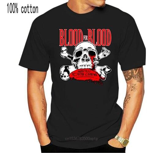 New 2021 Popular Blood For Blood Hardcore Punk Band Men Black T Shirt Size S 4Xl