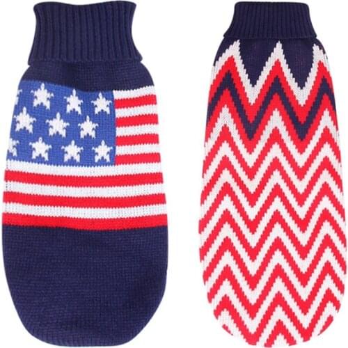 New Knit sweater Breathable Winter Dogs Clothes Coat Winter Outfits Dogs Warm Accessories Dog Sweater With Waves Patterns