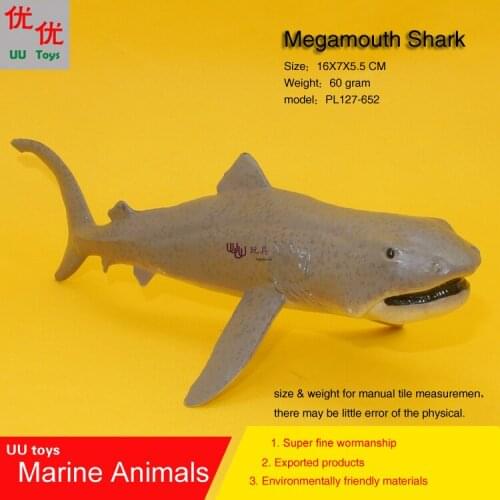 Hot toys Megamouth Shark Simulation model Marine Animals Sea kids gift educational props Action Figures