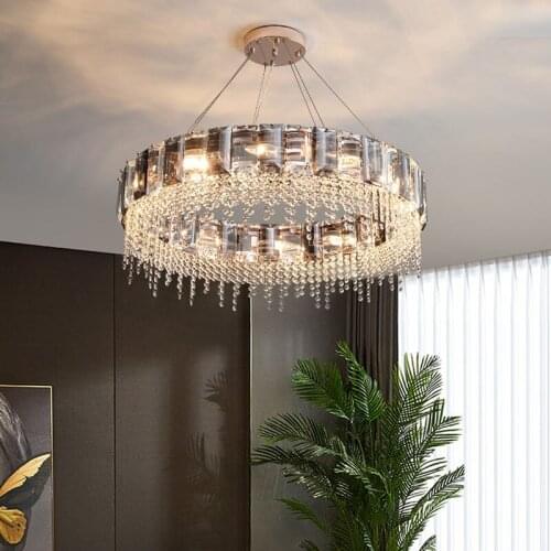 Postmodern Chandelier Lighting For Living Room Luxury Round Crystal Lamp Home Decoration Led Light Fixtures