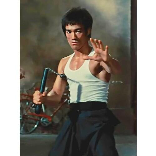 Bruce Lee Fight Actor Producer Sportsmen Retro Art Film Print Silk Poster 24x36inch