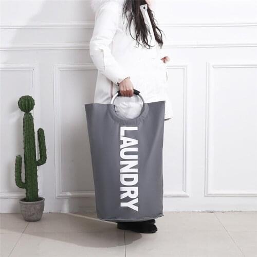 Collapsible Laundry Basket Dirty Clothes Storage bag With Alloy Handle Hamper Waterproof Oxford Toy Cloth Organizer Large New