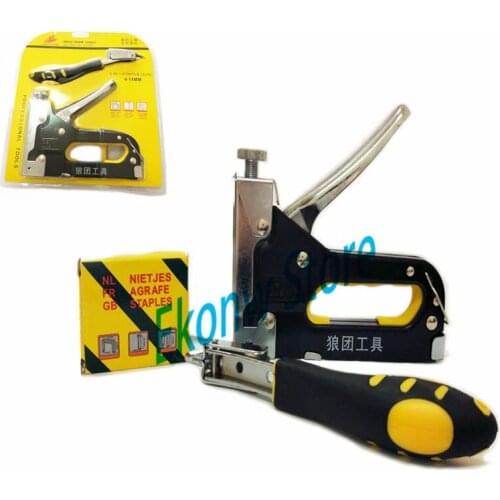 Staple Gun With Nail Puller Stapler For Wood Furniture,Door & Upholstery With 900 nails Furniture Stapler